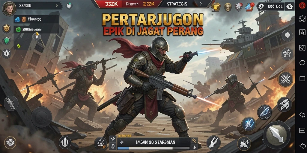 Tampilan gameplay strategis yang mendebarkan dari 33ZK.