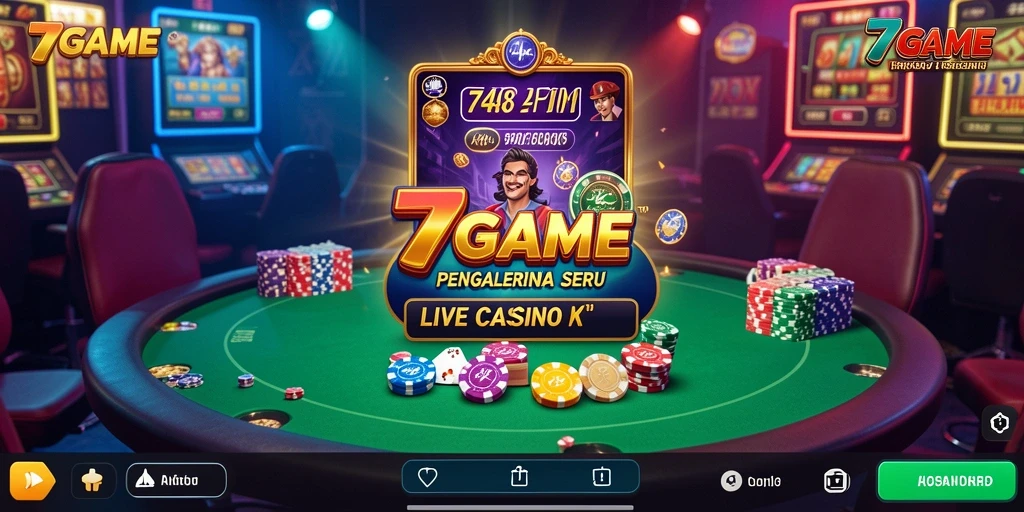 Gameplay Live Casino yang menarik dan mendebarkan di 7GAME.