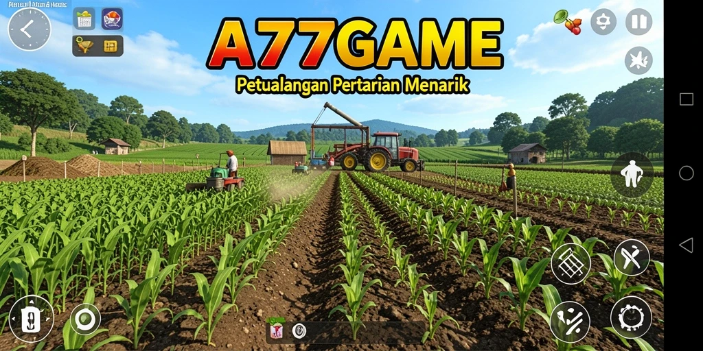 Tampilan menarik dari gameplay Farming di A777GAME.