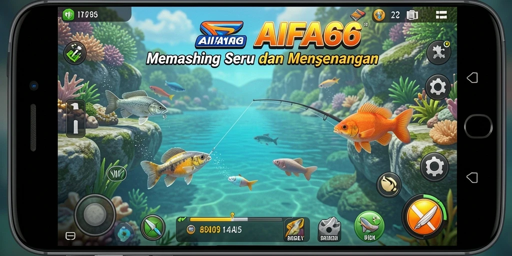 Gameplay AIFA66 dengan suasana memancing yang seru.