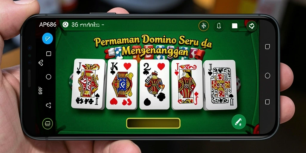Tampilan gameplay domino yang seru dan interaktif di AP686.