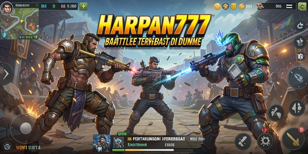 Gameplay seru di HARAPAN777 dengan pertempuran intens Battle Royale.
