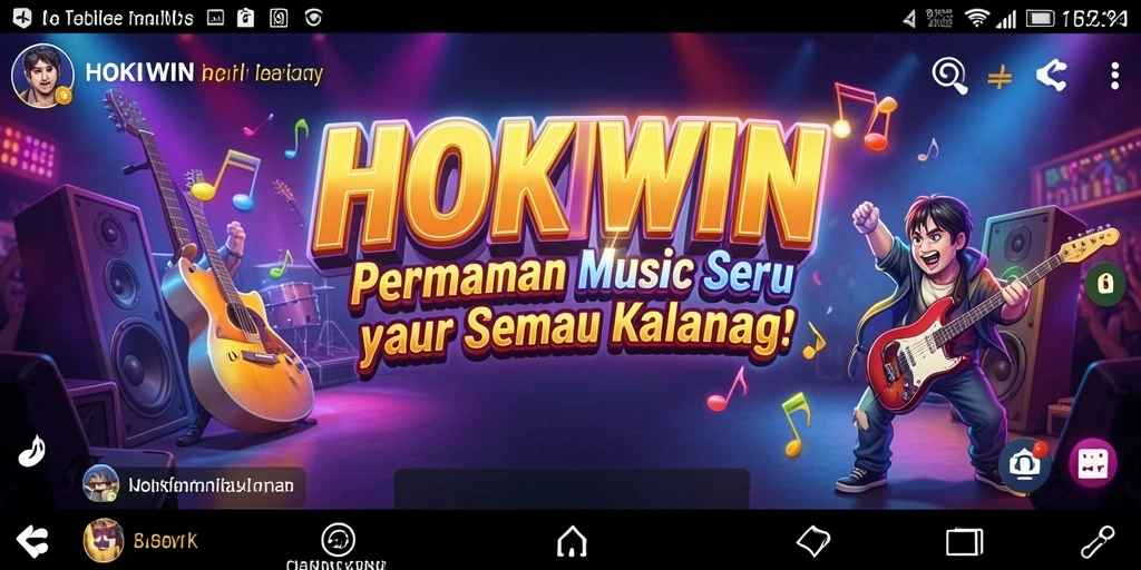 Screenshot gameplay HOKIWIN menunjukkan keseruan bermain musik.