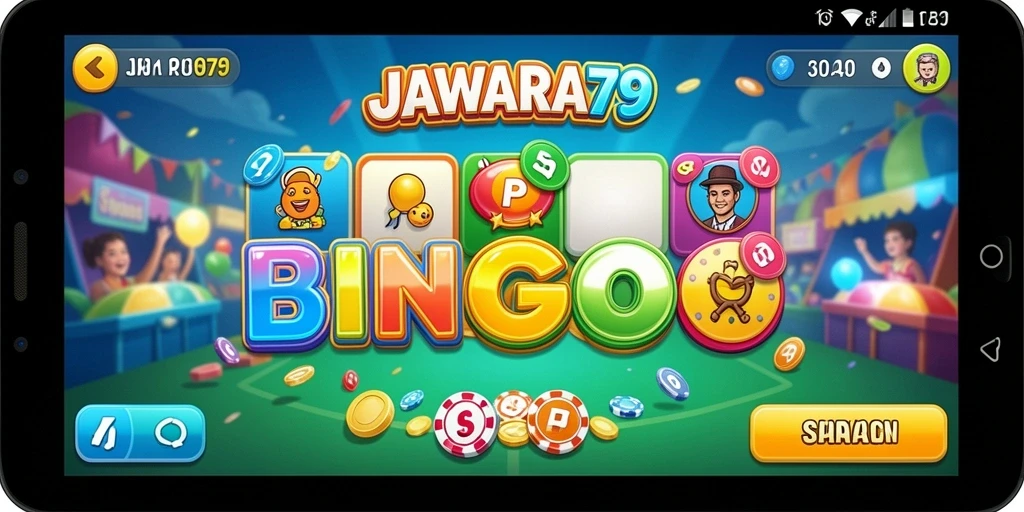 Gameplay seru JAWARA79 dengan kartu Bingo yang siap digunakan.