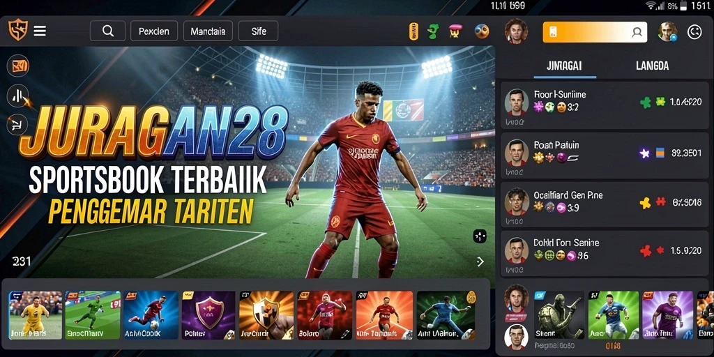 Screenshot gameplay JURAGAN28 menampilkan fitur taruhan olahraga yang menarik.