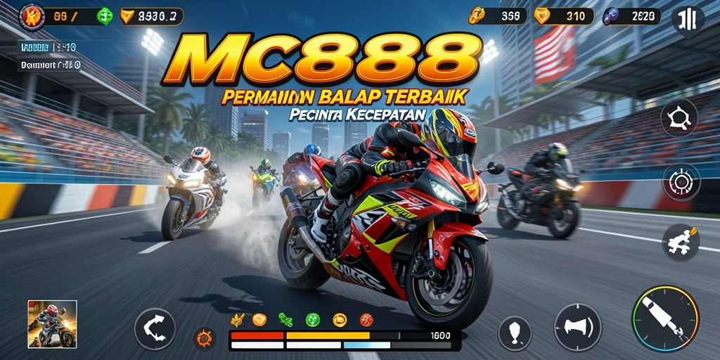 Tampilan dinamis dalam balapan motor di MC888.