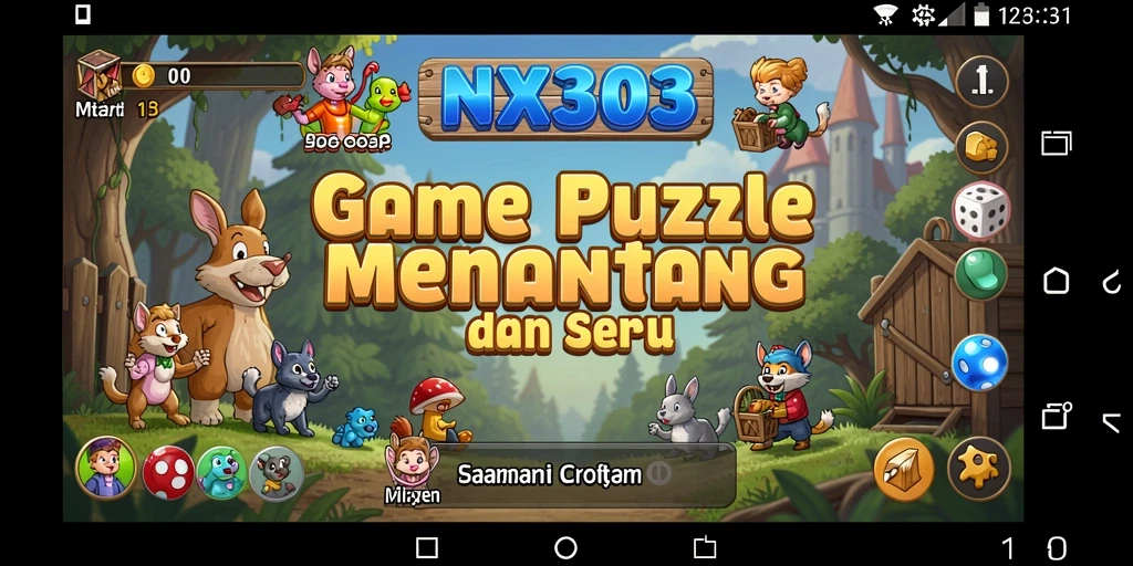 Tampilan gameplay NX303 yang menarik dan penuh tantangan Puzzle.