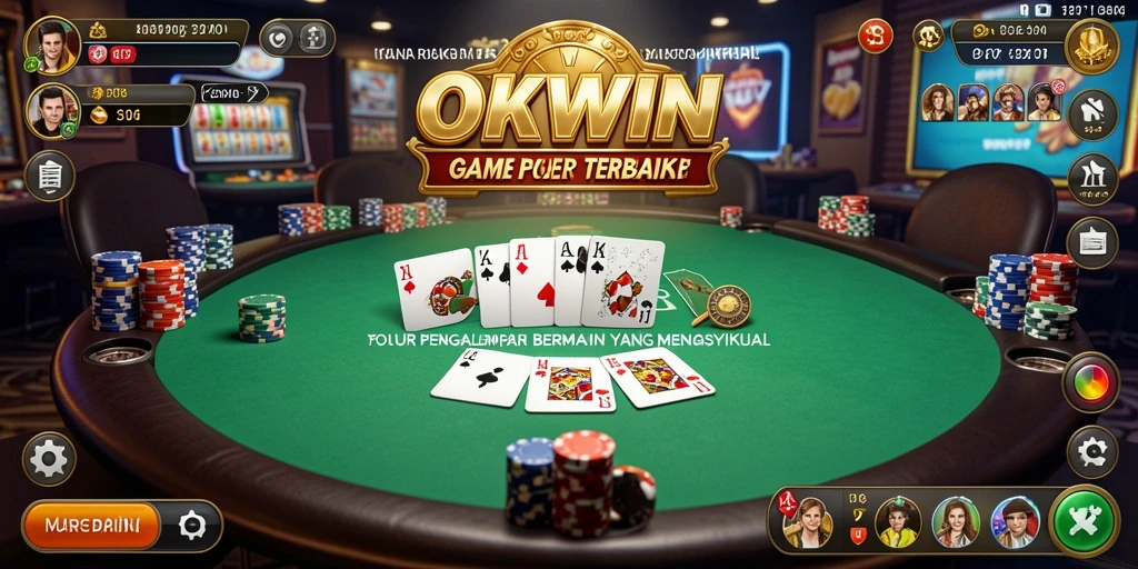 Screenshot gameplay OKWIN menampilkan suasana seru permainan Poker.