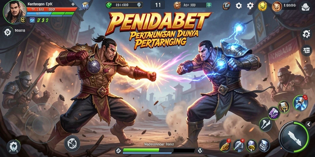 Screenshot gameplay PENIDABET menampilkan aksi pertarungan yang mendebarkan.