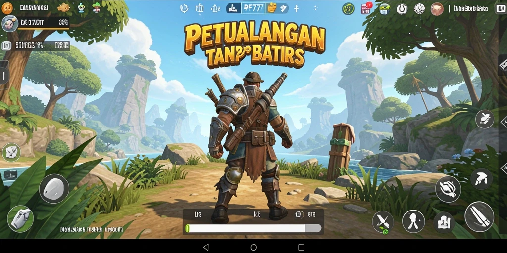 Screenshot dari gameplay PF777 menampilkan ekspansi dunia yang luas.