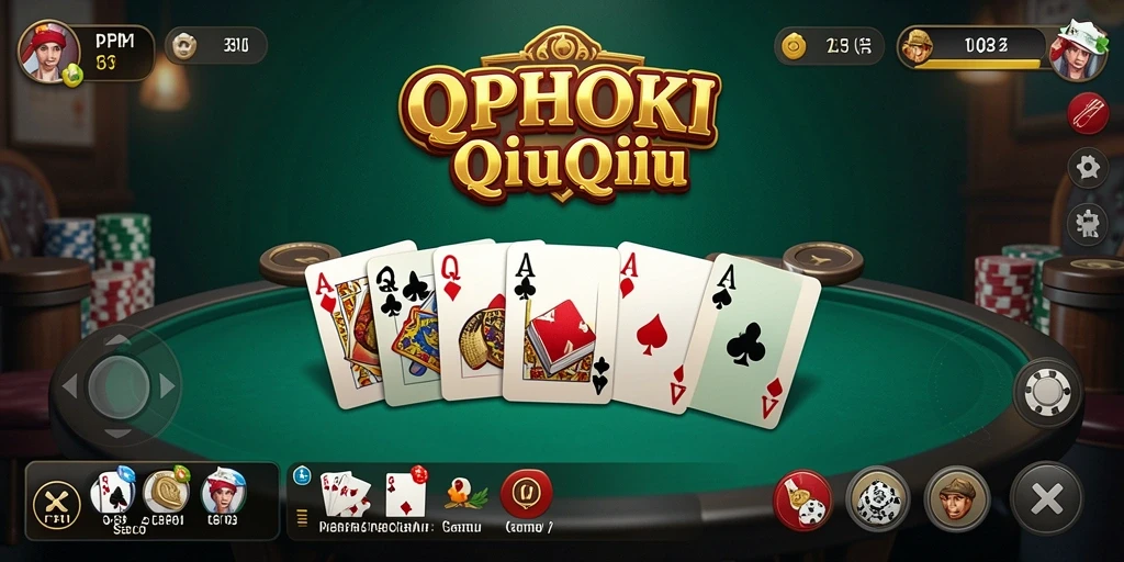 Tampilan gameplay QiuQiu yang seru dan mendebarkan.