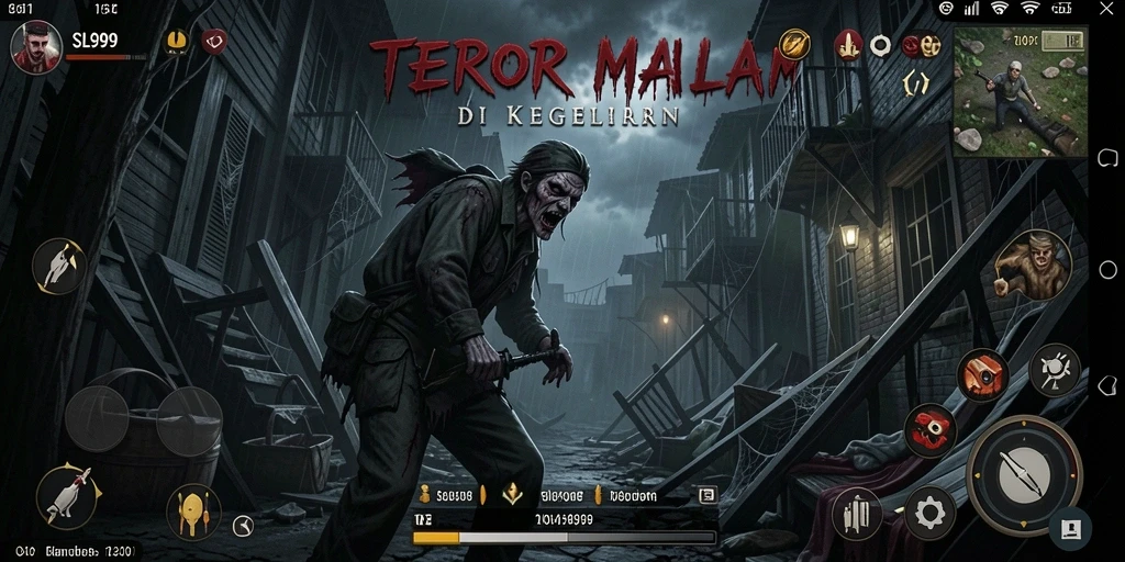 Screenshot gameplay yang menunjukkan suasana mencekam SL999.