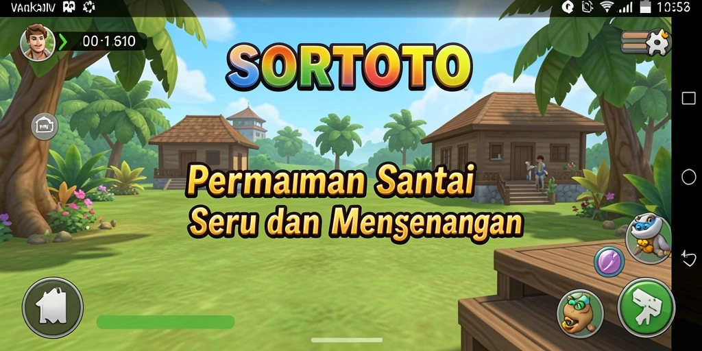 Tangkapan layar SORTOTO menampilkan gameplay seru dan warna-warni.