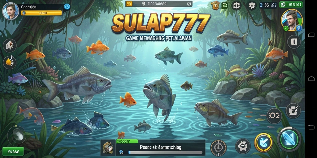 Tampilan gameplay <strong>SULAP777</strong> dengan suasana memancing yang menenangkan.