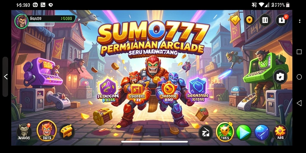 Screenshot gameplay <strong>SUMO777</strong> yang menampilkan aksi seru dalam permainan arcade.