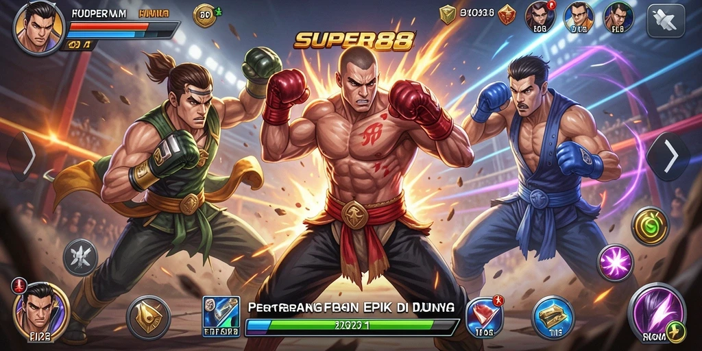 Gameplay menarik SUPER88 dengan pertarungan penuh aksi dan karakter unik.