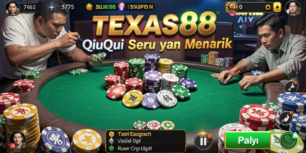 Tampilan gameplay QiuQiu yang menegangkan di TEXAS88.