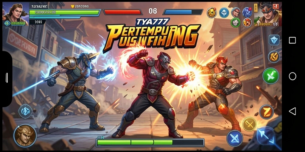 Screenshot gameplay TYA777 yang menampilkan pertempuran seru dan aksi karakter.