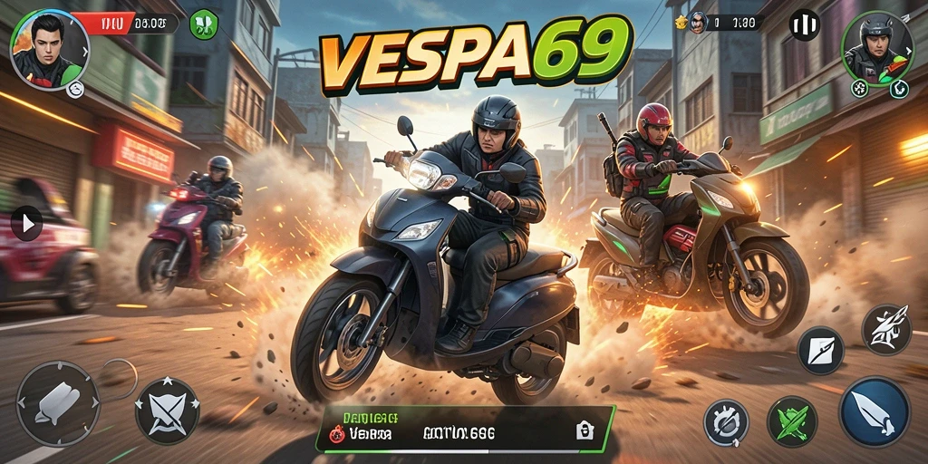 Tampilan screenshot VESPA69 menampilkan aksi pertarungan yang mendebarkan.