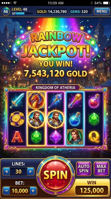 Tampilan aplikasi rpgame yang menawan dan modern.